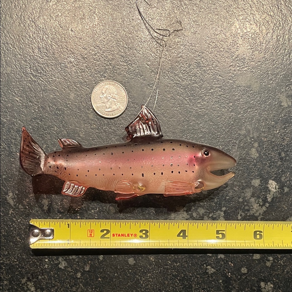 Gorgeous Blown Glass Trout Ornament (NWOT) - Picture 2 of 8